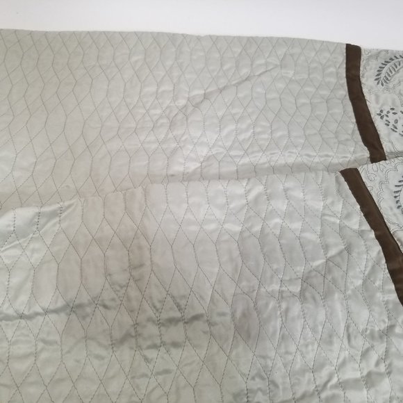 King Bed Pillow Cases Sham Covers Lot 6 Home Classics Brown Grey Embroidered - Picture 8 of 11